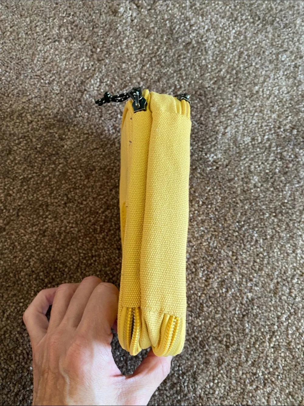 Travelon Mustard Yellow Electronics Accessory Pouch NWOT